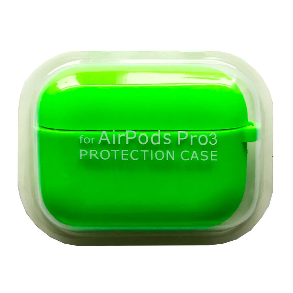 Чехол (накладка) Apple AirPods Pro 3, Silicone Classic Case, Party Green, Зеленый - № 1 Чехол (накладка) Apple AirPods Pro 3, Silicone Classic Case, Party Green, Зеленый - № 1