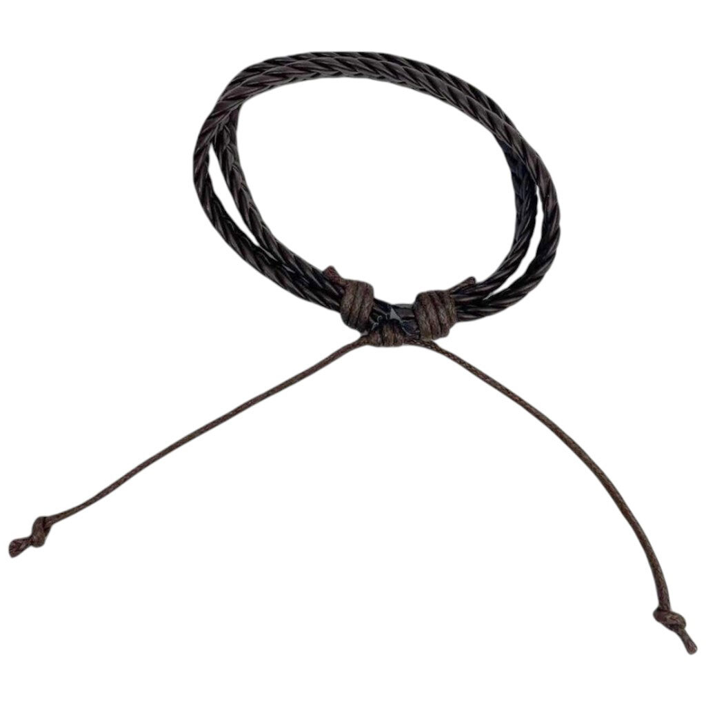 Браслет на руку экокожа плетеная, в ассортименте - № 1 Браслет на руку экокожа плетеная, в ассортименте - № 1