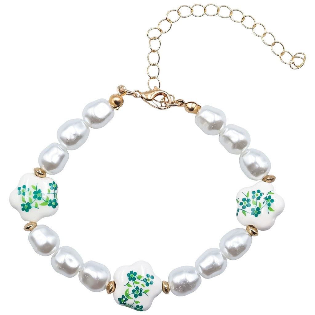 Браслет на руку женский с бусинами - № 1 Браслет на руку женский с бусинами - № 1