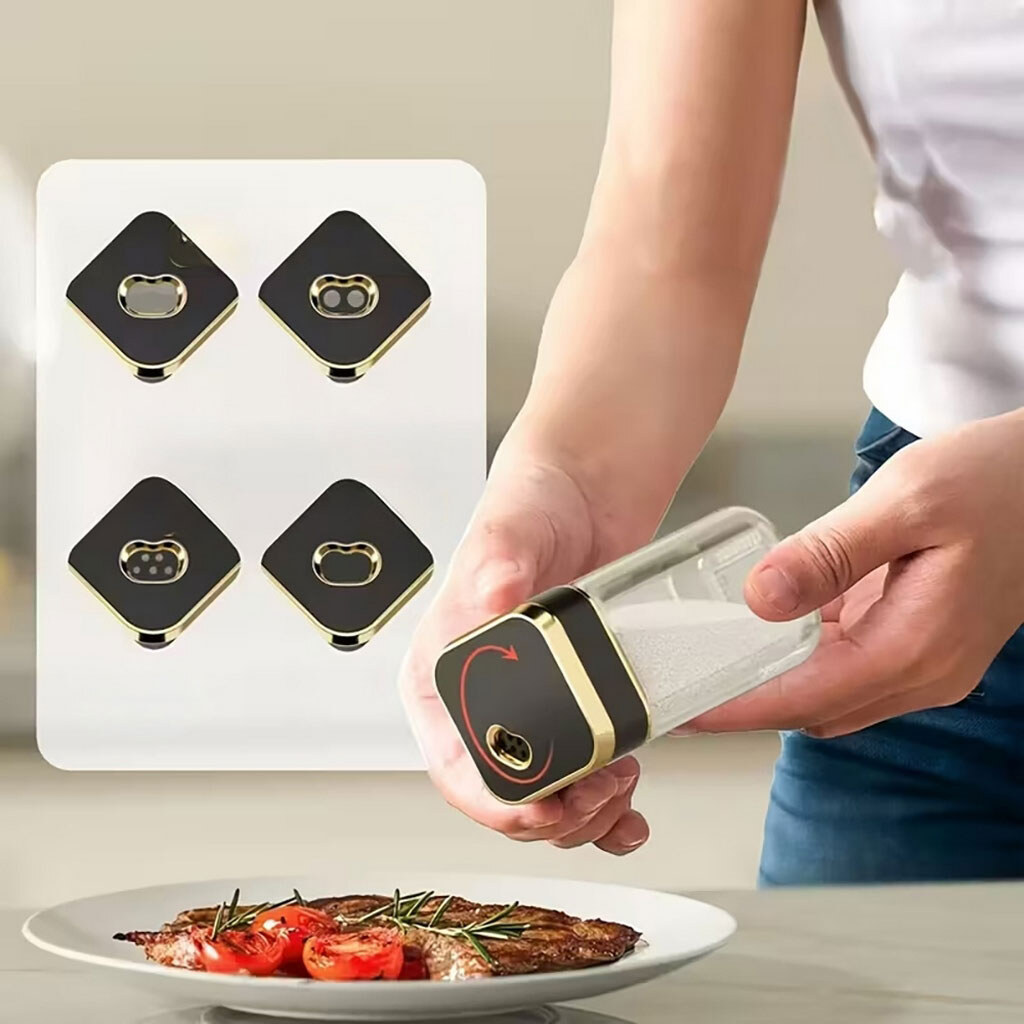 Емкость для специй стеклянная квадратная с крышкой - № 2 Емкость для специй стеклянная квадратная с крышкой - № 2