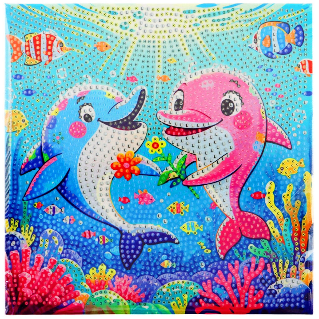 Алмазна мозаїка на підрамнику, 20х20 см - № 3 Алмазна мозаїка на підрамнику, 20х20 см - № 3