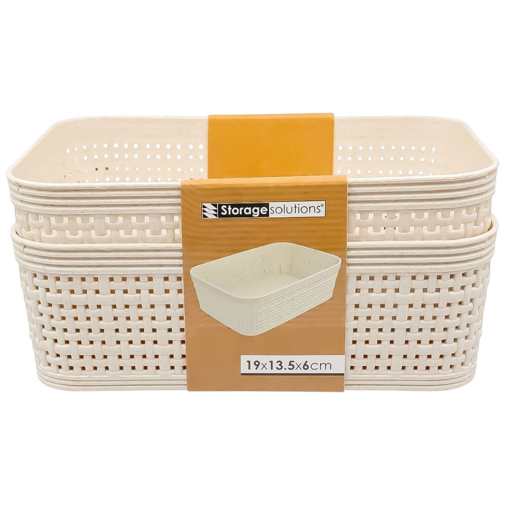 Набор корзин для хранения пластиковых Storage Solutions, 19х13,5 см - № 1 Набор корзин для хранения пластиковых Storage Solutions, 19х13,5 см - № 1