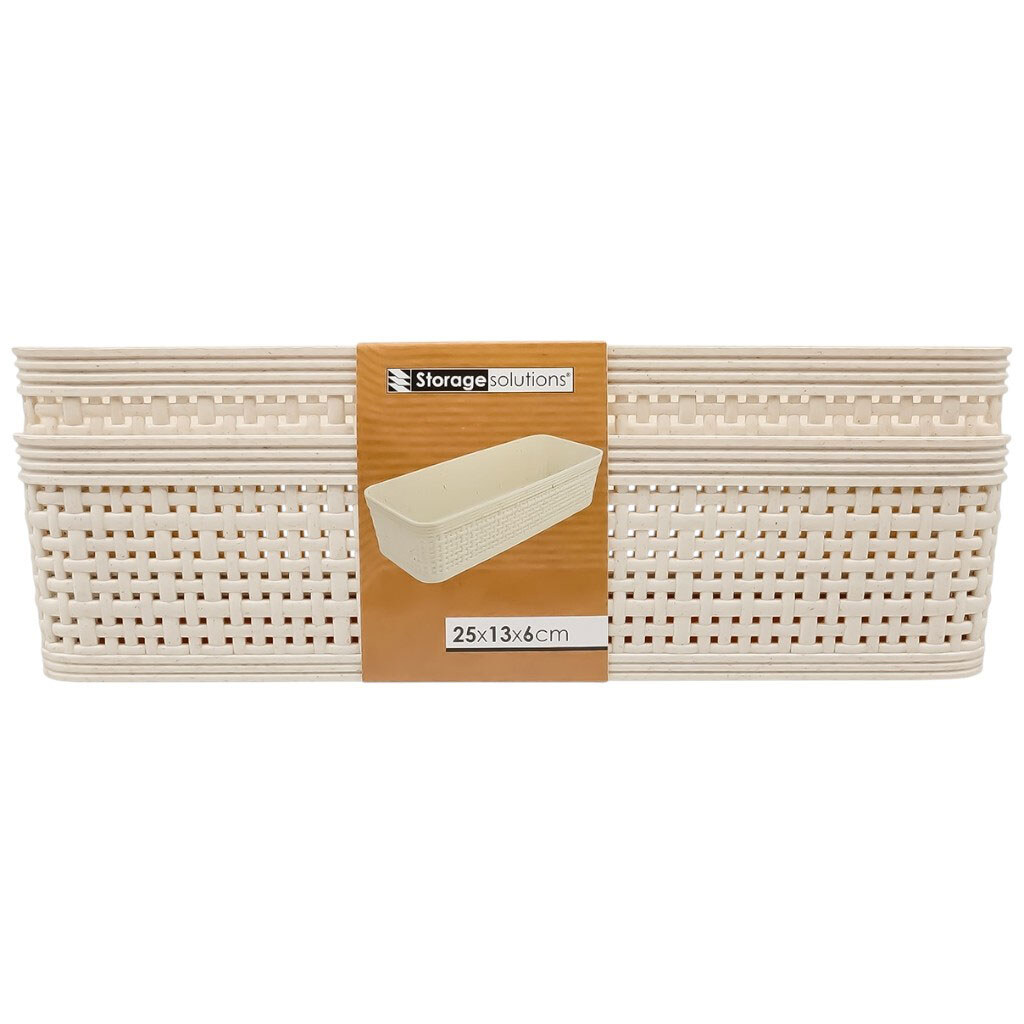 Набор корзин для хранения пластиковых Storage Solutions, 25,3х13,3 см - № 1 Набор корзин для хранения пластиковых Storage Solutions, 25,3х13,3 см - № 1