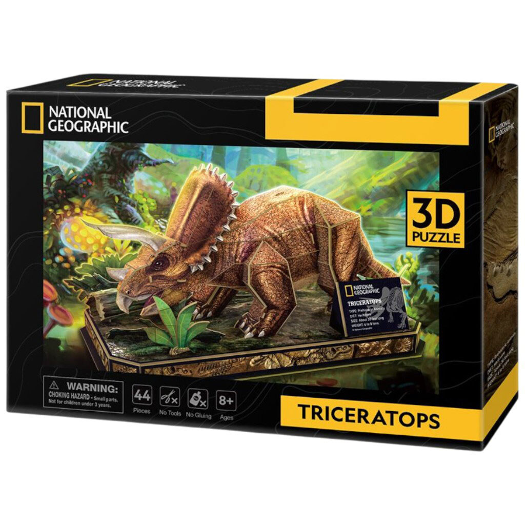 Трехмерная головоломка-конструктор "National Geographic Dino: Трицератопс", Cubic Fun - № 6 Трехмерная головоломка-конструктор "National Geographic Dino: Трицератопс", Cubic Fun - № 6