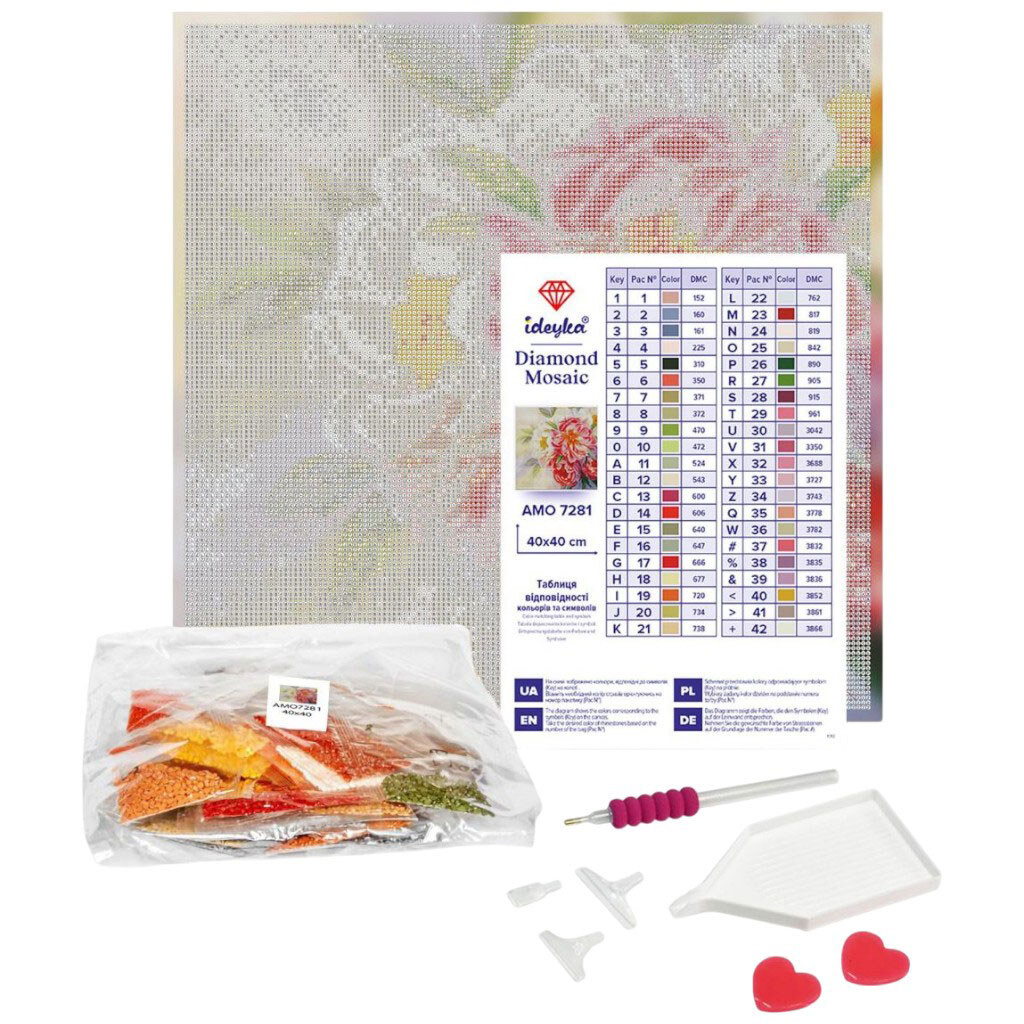 Алмазная мозаика "Малиновое варенье", 40х40см, Ідейка - № 2 Алмазная мозаика "Малиновое варенье", 40х40см, Ідейка - № 2