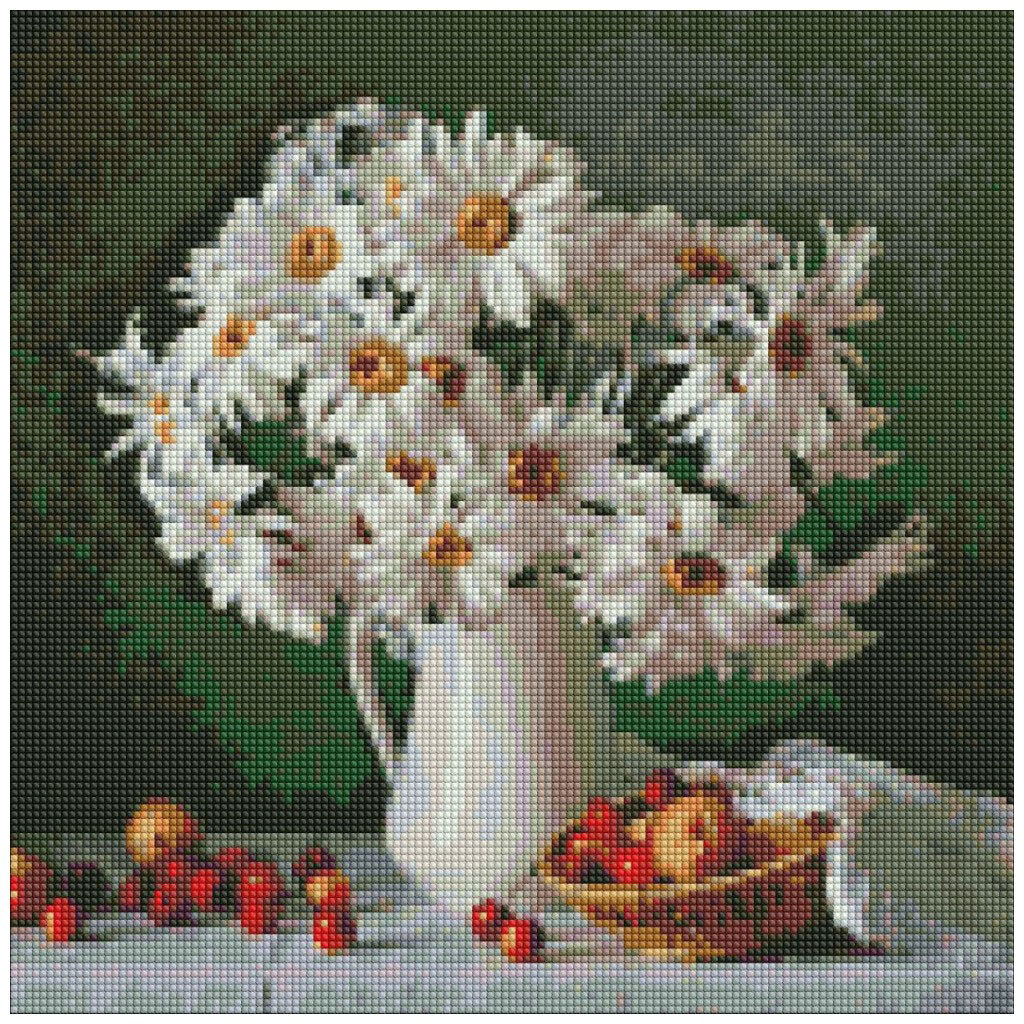 Алмазна мозаїка "Ромашкова краса", Ідейка - № 1 Алмазна мозаїка "Ромашкова краса", Ідейка - № 1