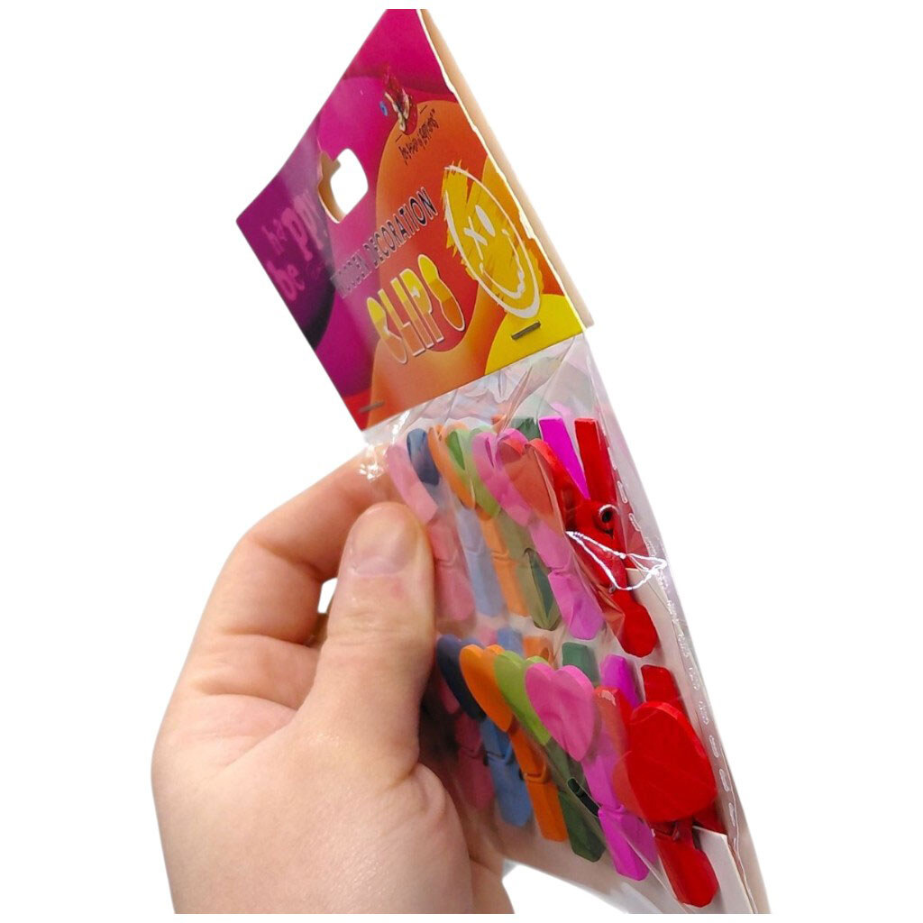 Деревянные декоративные зажимы, 12 шт., Mic - № 2 Деревянные декоративные зажимы, 12 шт., Mic - № 2