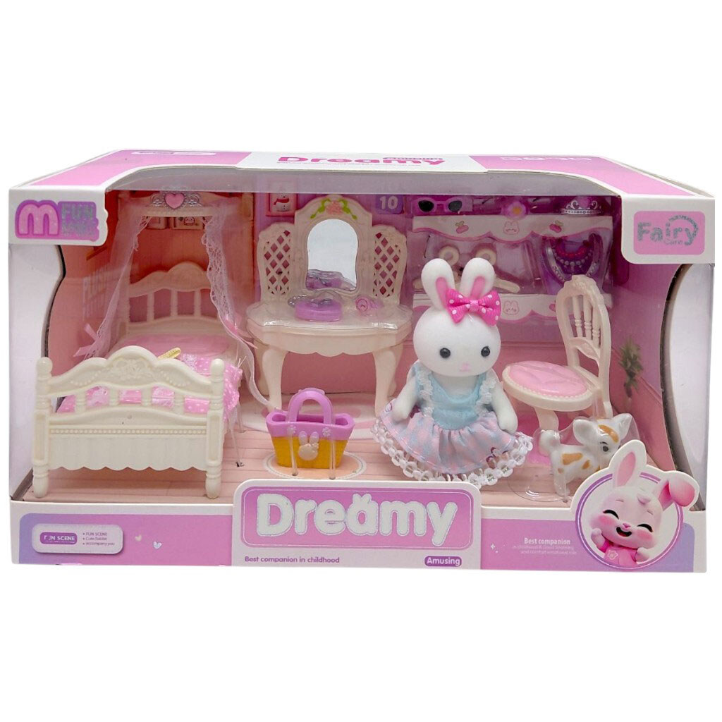 Набір меблів з флоксовою фігуркою "Dreamy", Вид 1, Fairy - № 1 Набір меблів з флоксовою фігуркою "Dreamy", Вид 1, Fairy - № 1