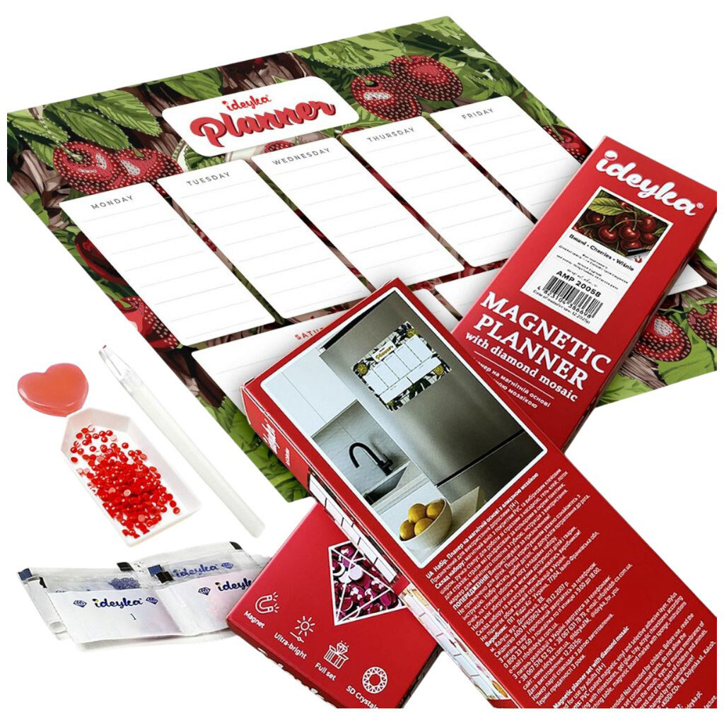 Планер на магнитной основе с алмазной мозаикой "Маки", 32х40 см, Ідейка - № 2 Планер на магнитной основе с алмазной мозаикой "Маки", 32х40 см, Ідейка - № 2