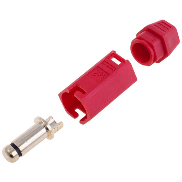 Разъем QS8H QS, папа, красный, под пайку - № 1 Разъем QS8H QS, папа, красный, под пайку - № 1