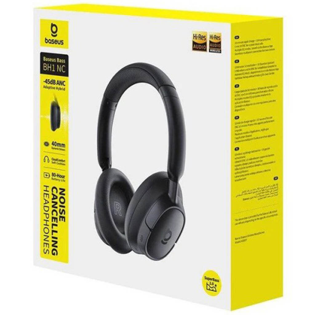 Bluetooth-гарнітура Baseus Bass BH1 NC, Стерео, Чорний - № 6 Bluetooth-гарнітура Baseus Bass BH1 NC, Стерео, Чорний - № 6