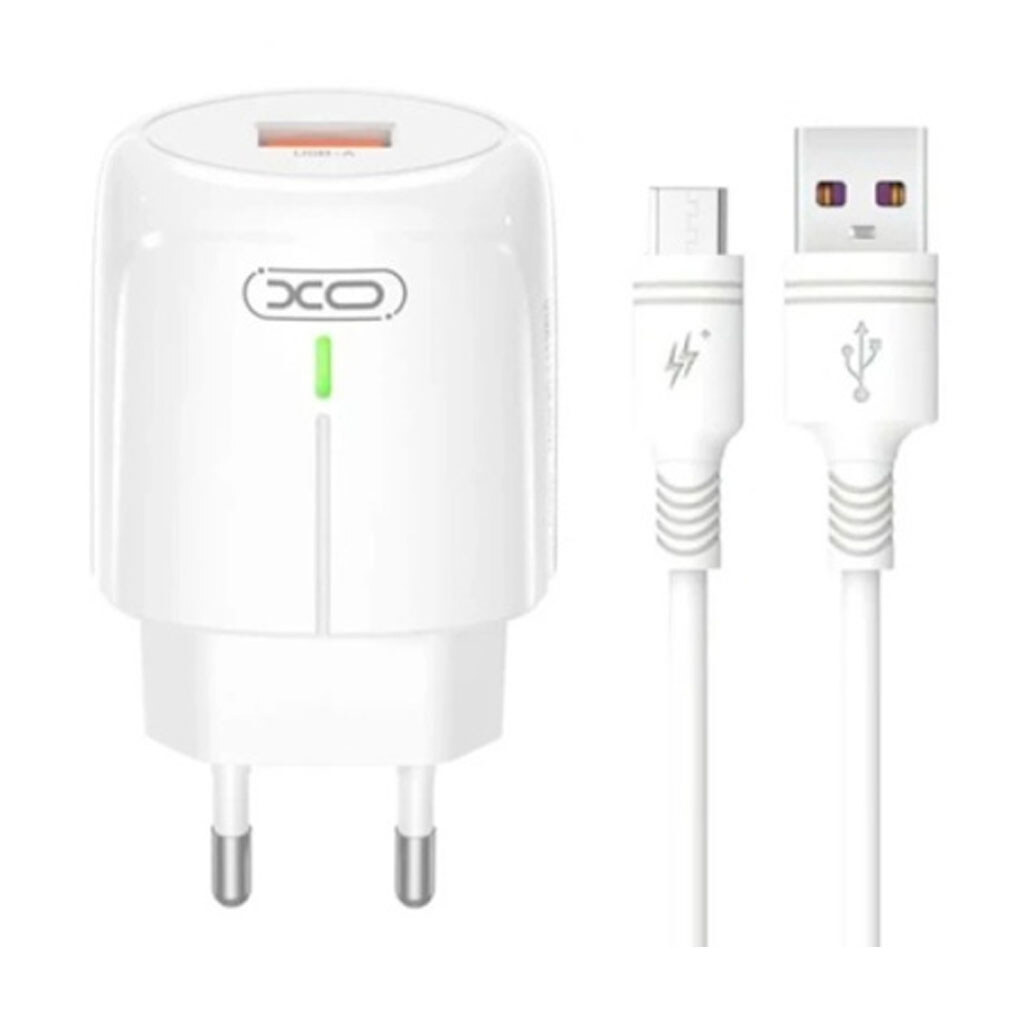 СЗУ XO L112, MicroUSB, З кабелем, Білий - № 1 СЗУ XO L112, MicroUSB, З кабелем, Білий - № 1