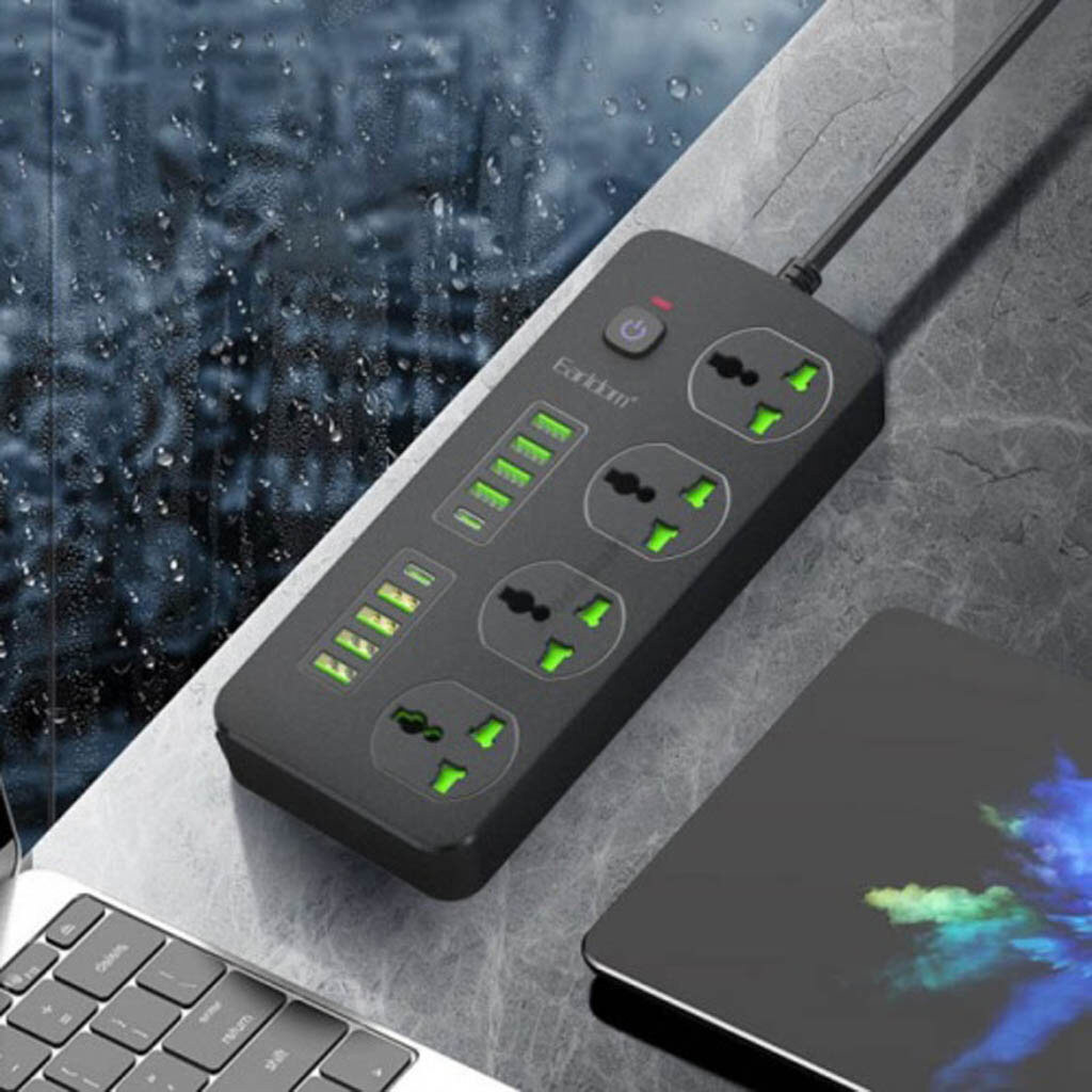 Мережевий подовжувач Earldom ES-SC11, 2.0 м., Чорний - № 2 Мережевий подовжувач Earldom ES-SC11, 2.0 м., Чорний - № 2