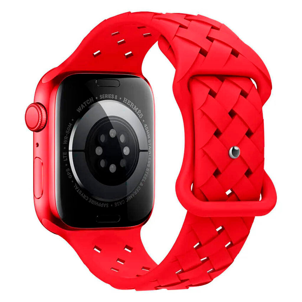 Ремінець Apple Watch 42 / Watch 44, Hoco iWatch WA16, Big Red, Червоний - № 1 Ремінець Apple Watch 42 / Watch 44, Hoco iWatch WA16, Big Red, Червоний - № 1