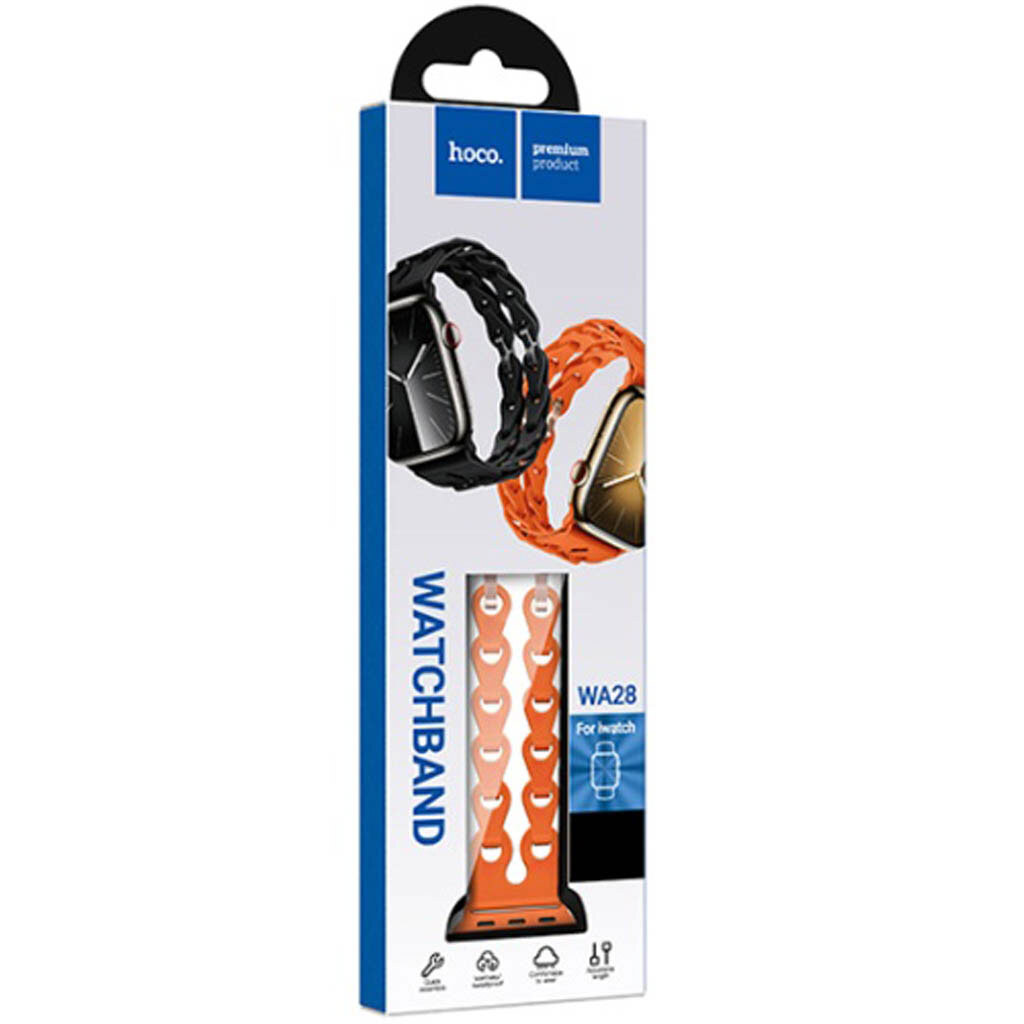 Ремешок Apple Watch 38 / Watch 40, Hoco iWatch WA28, Оранжевый - № 4 Ремешок Apple Watch 38 / Watch 40, Hoco iWatch WA28, Оранжевый - № 4