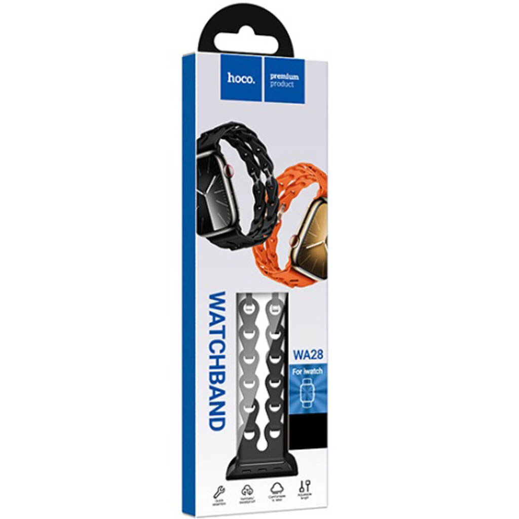 Ремінець Apple Watch 42 / Watch 44, Hoco iWatch WA28, Чорний - № 5 Ремінець Apple Watch 42 / Watch 44, Hoco iWatch WA28, Чорний - № 5