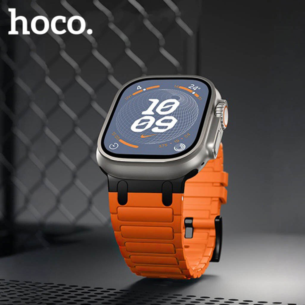 Ремінець Apple Watch 38 / Watch 40, Hoco iWatch WA35, Помаранчевий - № 4 Ремінець Apple Watch 38 / Watch 40, Hoco iWatch WA35, Помаранчевий - № 4
