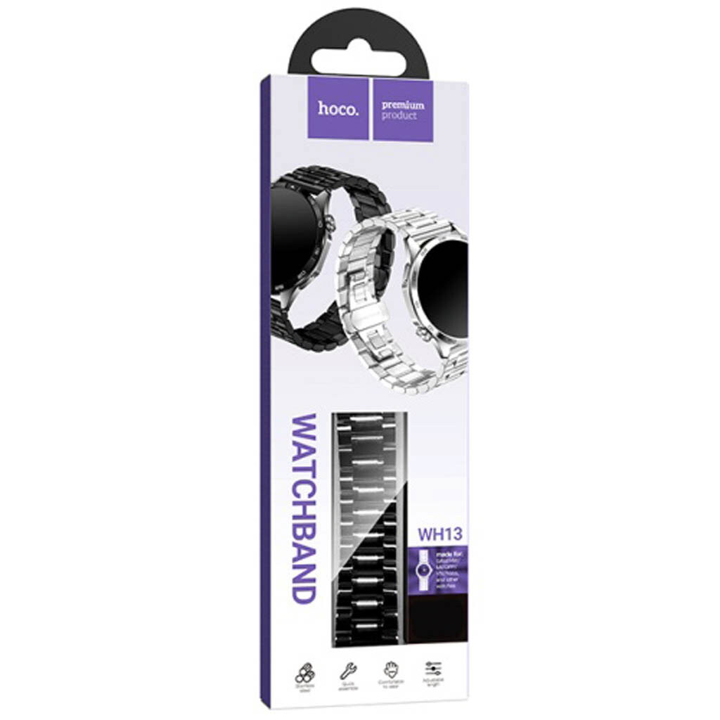 Ремінець універсальний, Hoco iWatch WH13, Чорний - № 3 Ремінець універсальний, Hoco iWatch WH13, Чорний - № 3