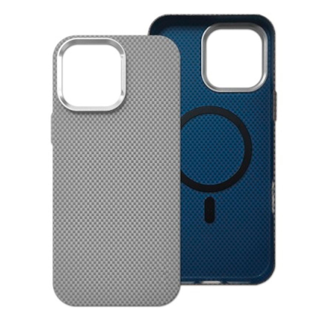 Чохол (накладка) Apple iPhone 15 Pro, Piblue Carbon Glacier, Titan-Grey, MagSafe, Сірий - № 1 Чохол (накладка) Apple iPhone 15 Pro, Piblue Carbon Glacier, Titan-Grey, MagSafe, Сірий - № 1