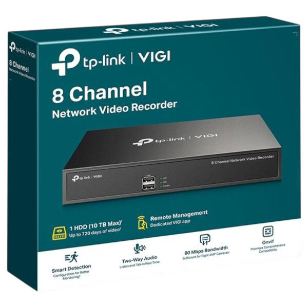 Відеореєстратор TP-Link VIGI NVR1008H, Чорний - № 6 Відеореєстратор TP-Link VIGI NVR1008H, Чорний - № 6