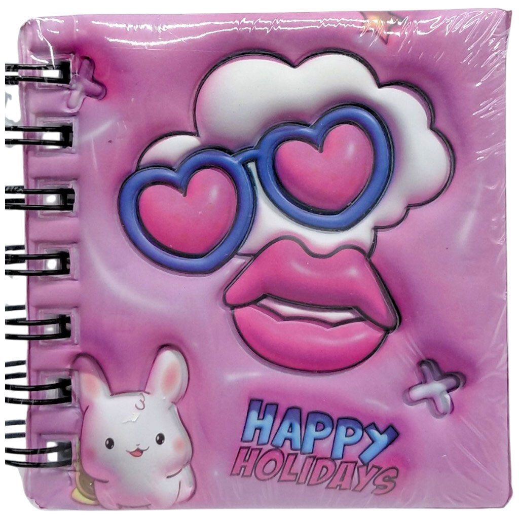 Блокнот 3D на пружині "Кролик", 10х9,5 см, темно-рожевий, Malevaro - № 1 Блокнот 3D на пружині "Кролик", 10х9,5 см, темно-рожевий, Malevaro - № 1