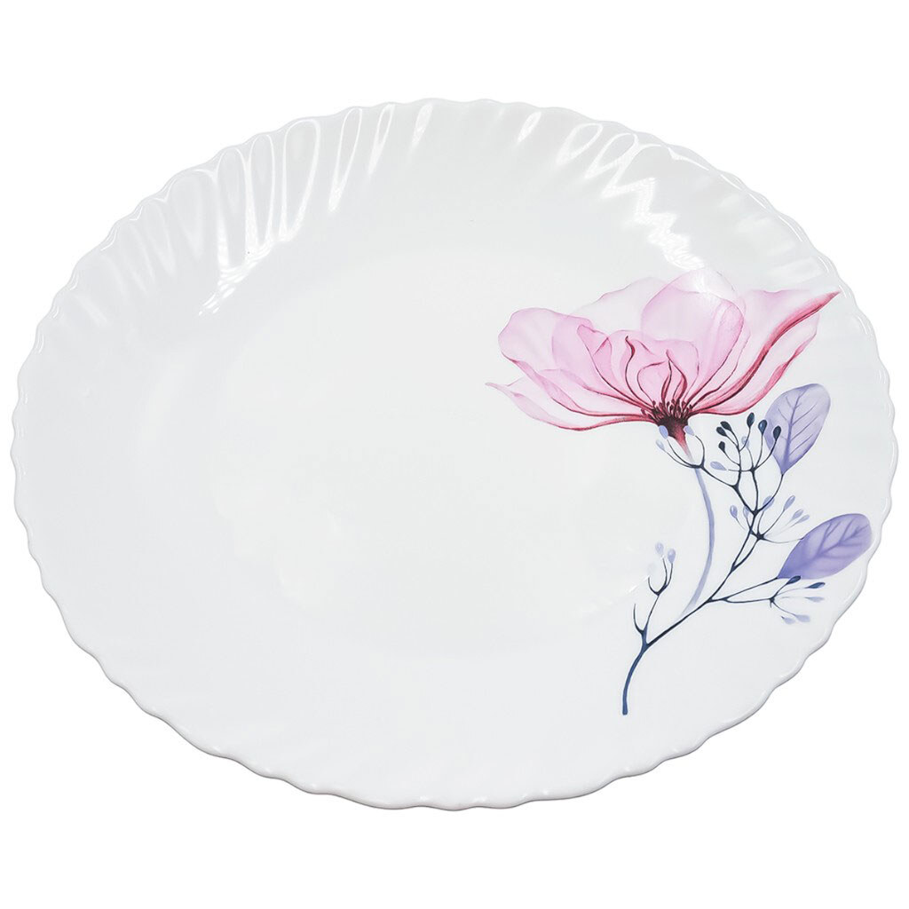 Тарелка стеклянная десертная Vittora Wave Нежность, d=190 мм - № 1 Тарелка стеклянная десертная Vittora Wave Нежность, d=190 мм - № 1