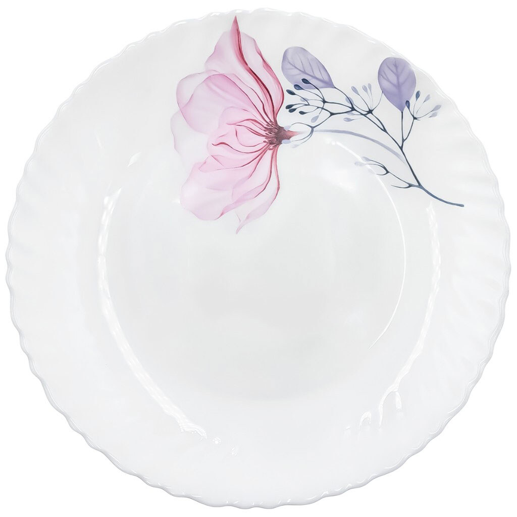 Тарелка стеклянная десертная Vittora Wave Нежность, d=190 мм - № 2 Тарелка стеклянная десертная Vittora Wave Нежность, d=190 мм - № 2