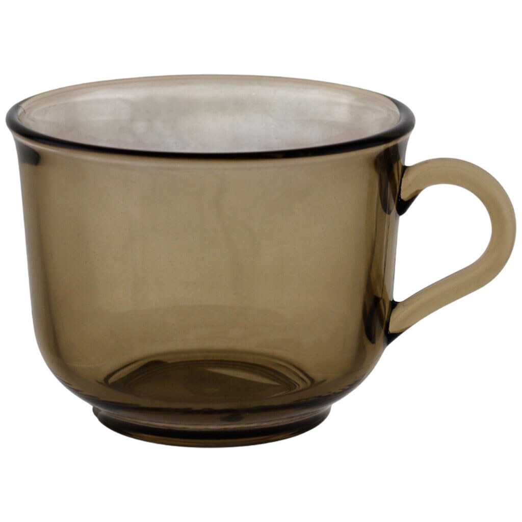 Чашка стеклянная Мажура "Black coffe", дымная, 220 мл - № 1 Чашка стеклянная Мажура "Black coffe", дымная, 220 мл - № 1