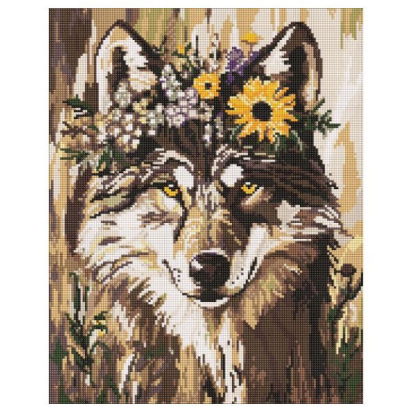 Алмазная мозаика "Красивая волчица", 40х50 см, Ідейка - № 1 Алмазная мозаика "Красивая волчица", 40х50 см, Ідейка - № 1