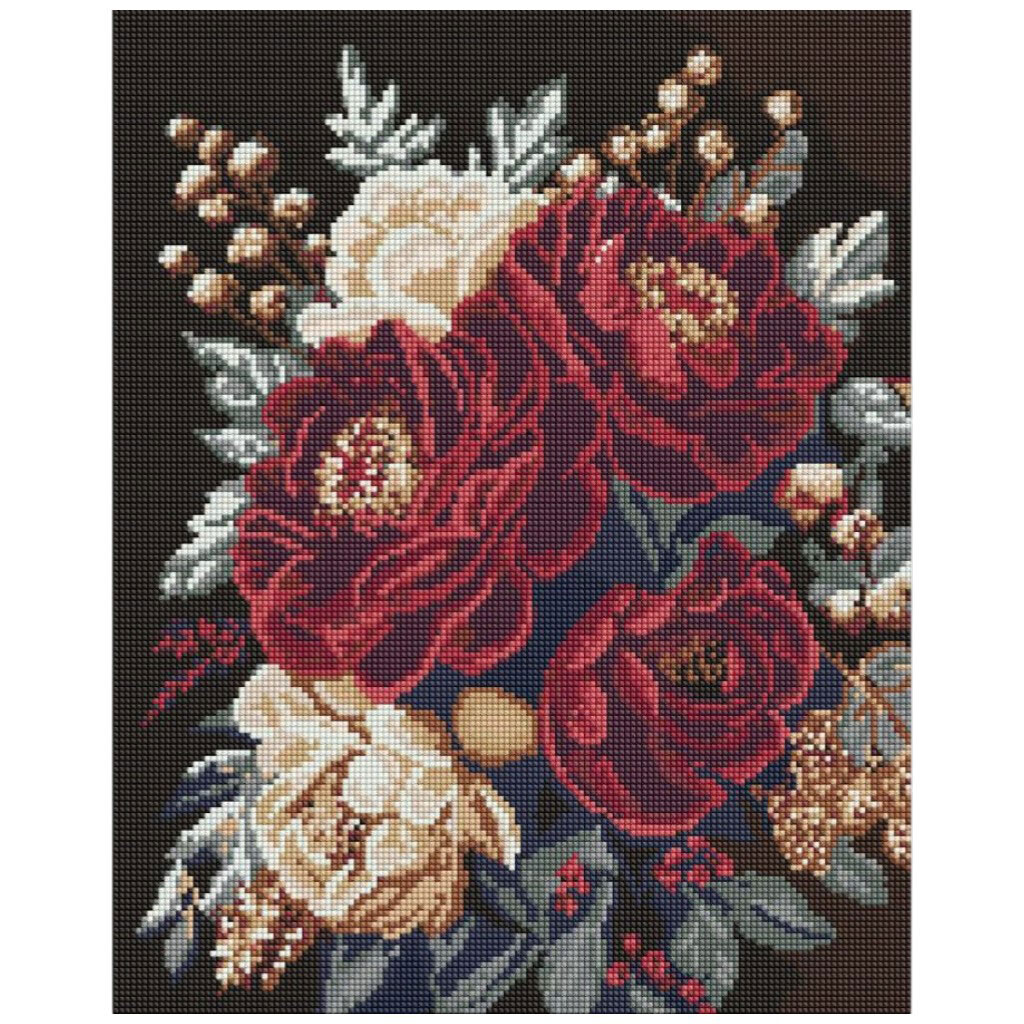 Алмазна мозаїка "Квітковий спокій", 40х50см, Ідейка - № 1 Алмазна мозаїка "Квітковий спокій", 40х50см, Ідейка - № 1