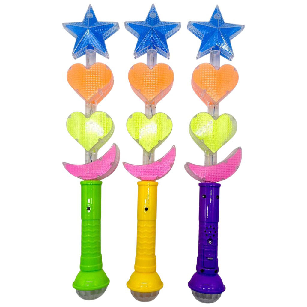 Палочка "Звезда два сердца луна", с 3D проекцией, микс, Mic - № 1 Палочка "Звезда два сердца луна", с 3D проекцией, микс, Mic - № 1