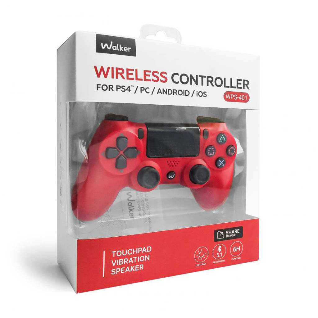 Геймпад Walker WPS-401, Червоний - № 10 Геймпад Walker WPS-401, Червоний - № 10