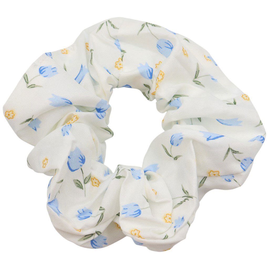 Резинка для волосся текстильна об'ємна з принтом - № 1 Резинка для волосся текстильна об'ємна з принтом - № 1