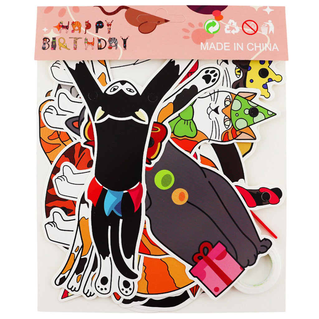 Растяжка праздничная Happy Birthday "Котики" - № 2 Растяжка праздничная Happy Birthday "Котики" - № 2
