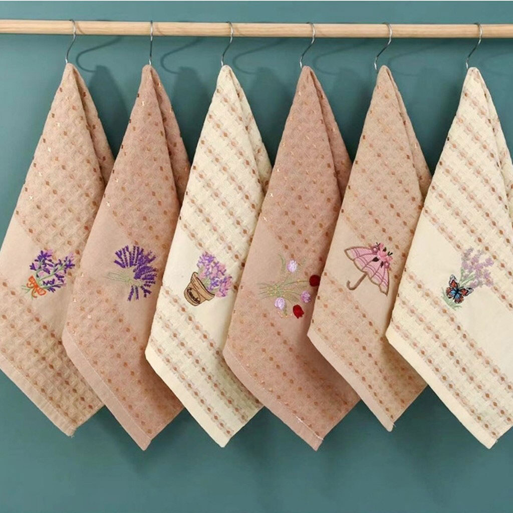 Полотенце кухонное вафельное с принтом "Цветы", микс, 40х60 см - № 2 Полотенце кухонное вафельное с принтом "Цветы", микс, 40х60 см - № 2