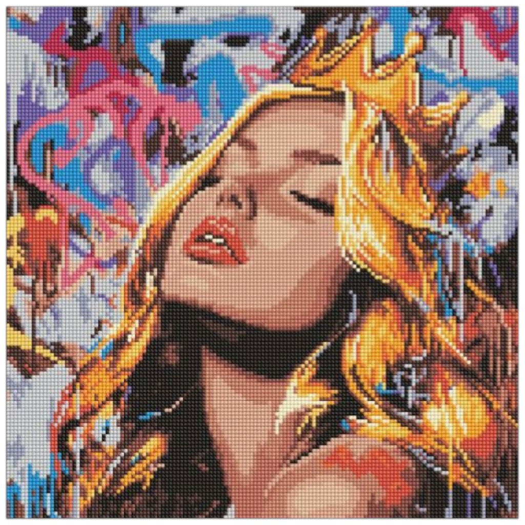 Алмазна мозаїка "Сучасна Спляча красуня", 40х40см, Ідейка - № 1 Алмазна мозаїка "Сучасна Спляча красуня", 40х40см, Ідейка - № 1