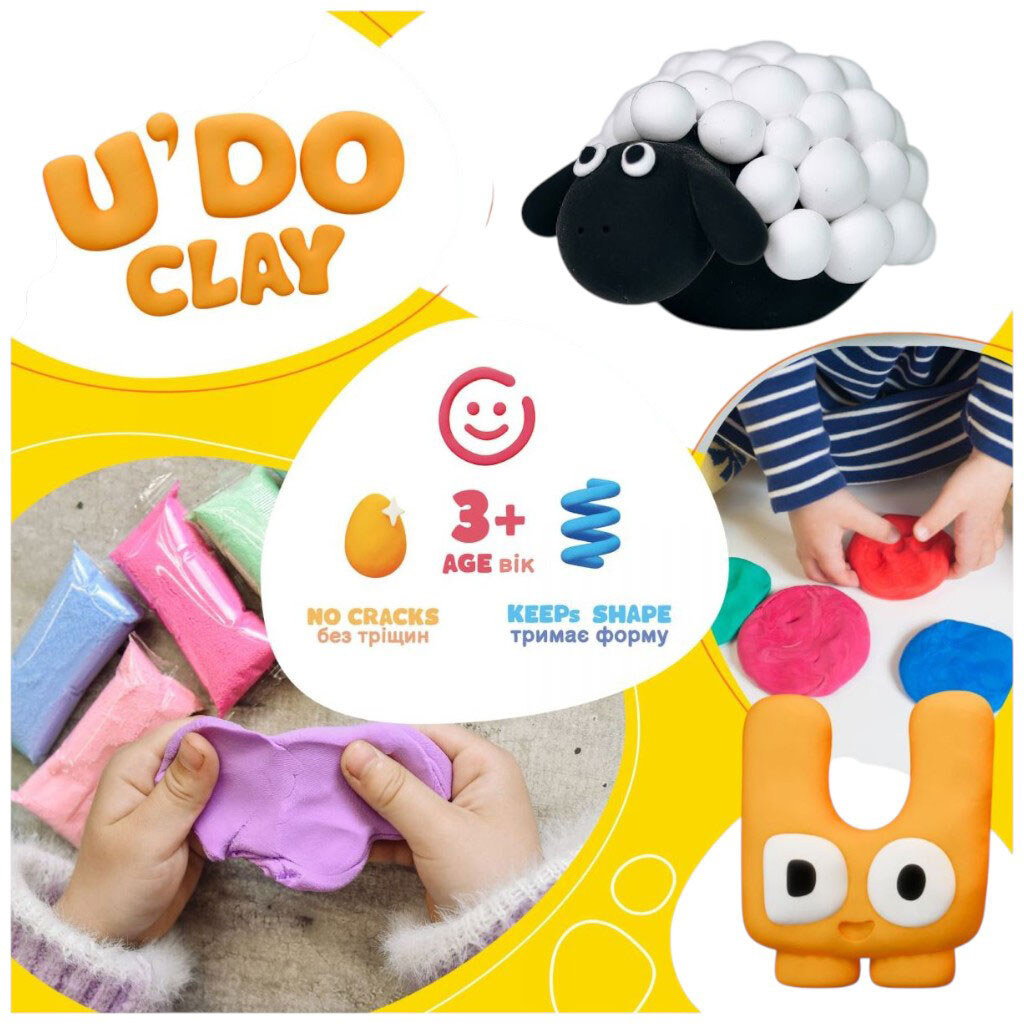 Набор для творчества, воздушный пластилин, "UʼDO Clay", 32 брикета, Strateg - № 3 Набор для творчества, воздушный пластилин, "UʼDO Clay", 32 брикета, Strateg - № 3