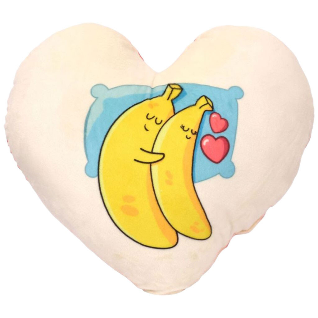Подушка плюшевая Сердце "Бананы в объятиях", 44x40 см, Strateg - № 1 Подушка плюшевая Сердце "Бананы в объятиях", 44x40 см, Strateg - № 1