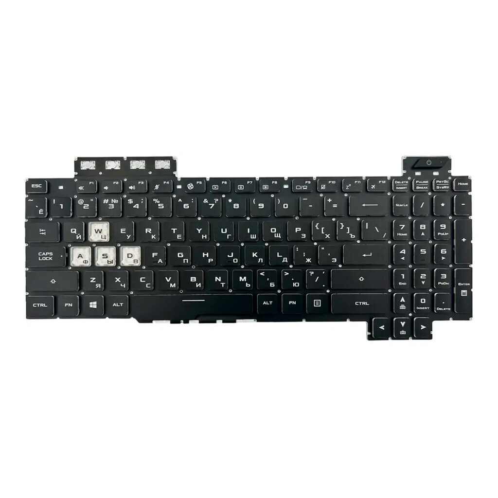 Клавиатура для ноутбука Asus FX505, Черный - № 1 Клавиатура для ноутбука Asus FX505, Черный - № 1