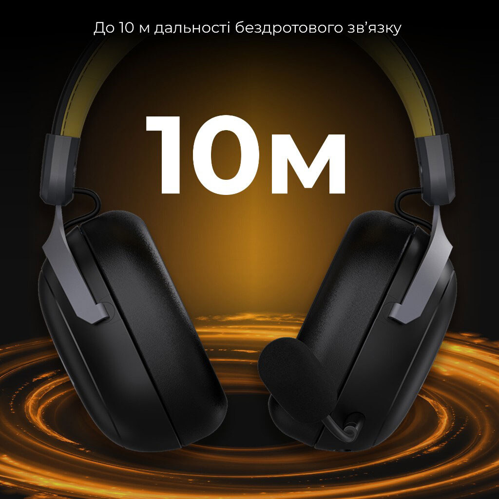 Bluetooth-гарнітура Ajazz AHM08 MAX 3-Mode, Стерео, Чорний - № 8 Bluetooth-гарнітура Ajazz AHM08 MAX 3-Mode, Стерео, Чорний - № 8