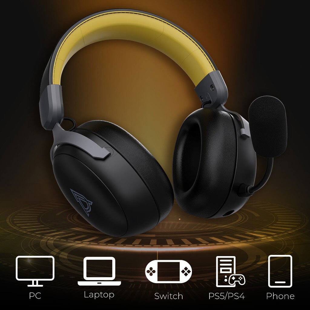 Bluetooth-гарнітура Ajazz AHM08 MAX 3-Mode, Стерео, Чорний - № 13 Bluetooth-гарнітура Ajazz AHM08 MAX 3-Mode, Стерео, Чорний - № 13
