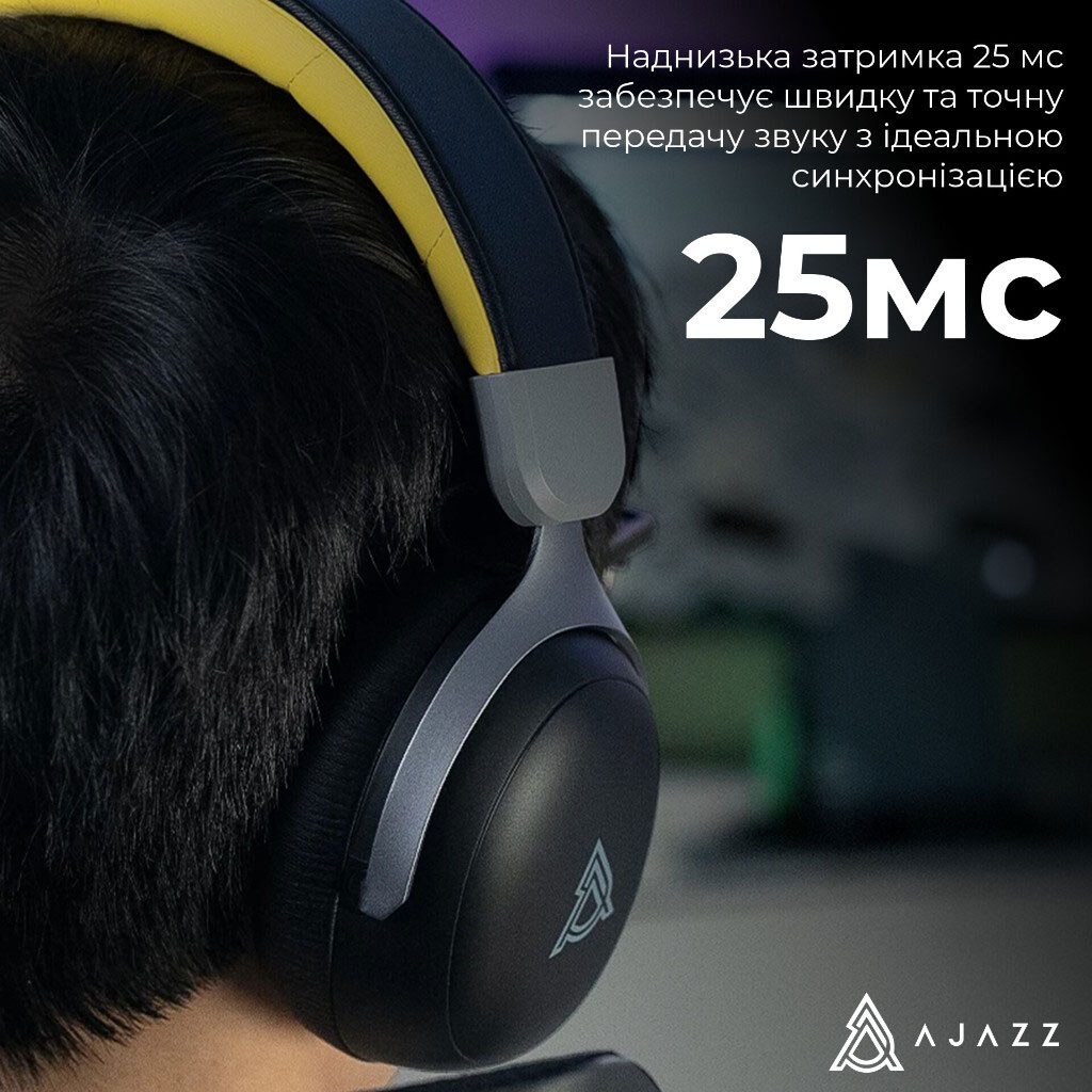 Bluetooth-гарнітура Ajazz AHM08 MAX 3-Mode, Стерео, Чорний - № 14 Bluetooth-гарнітура Ajazz AHM08 MAX 3-Mode, Стерео, Чорний - № 14