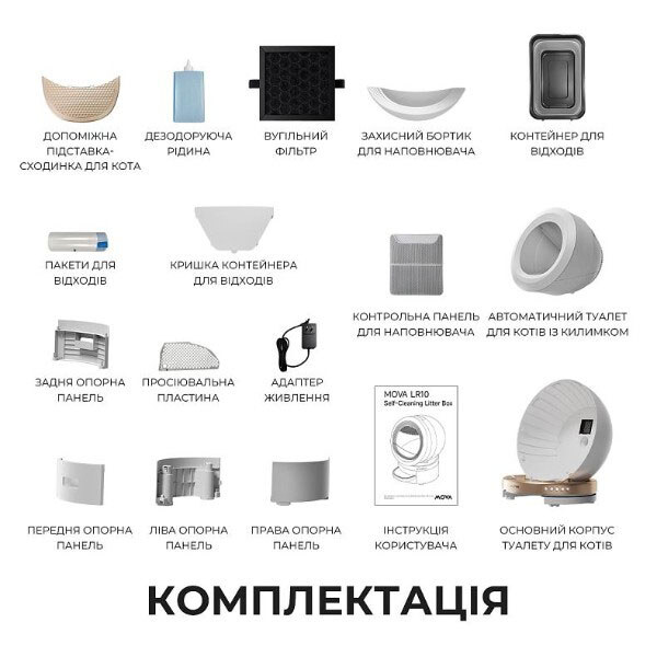 Автоматический смарт туалет для кошек Mova LR10 Prime, Белый - № 20 Автоматический смарт туалет для кошек Mova LR10 Prime, Белый - № 20