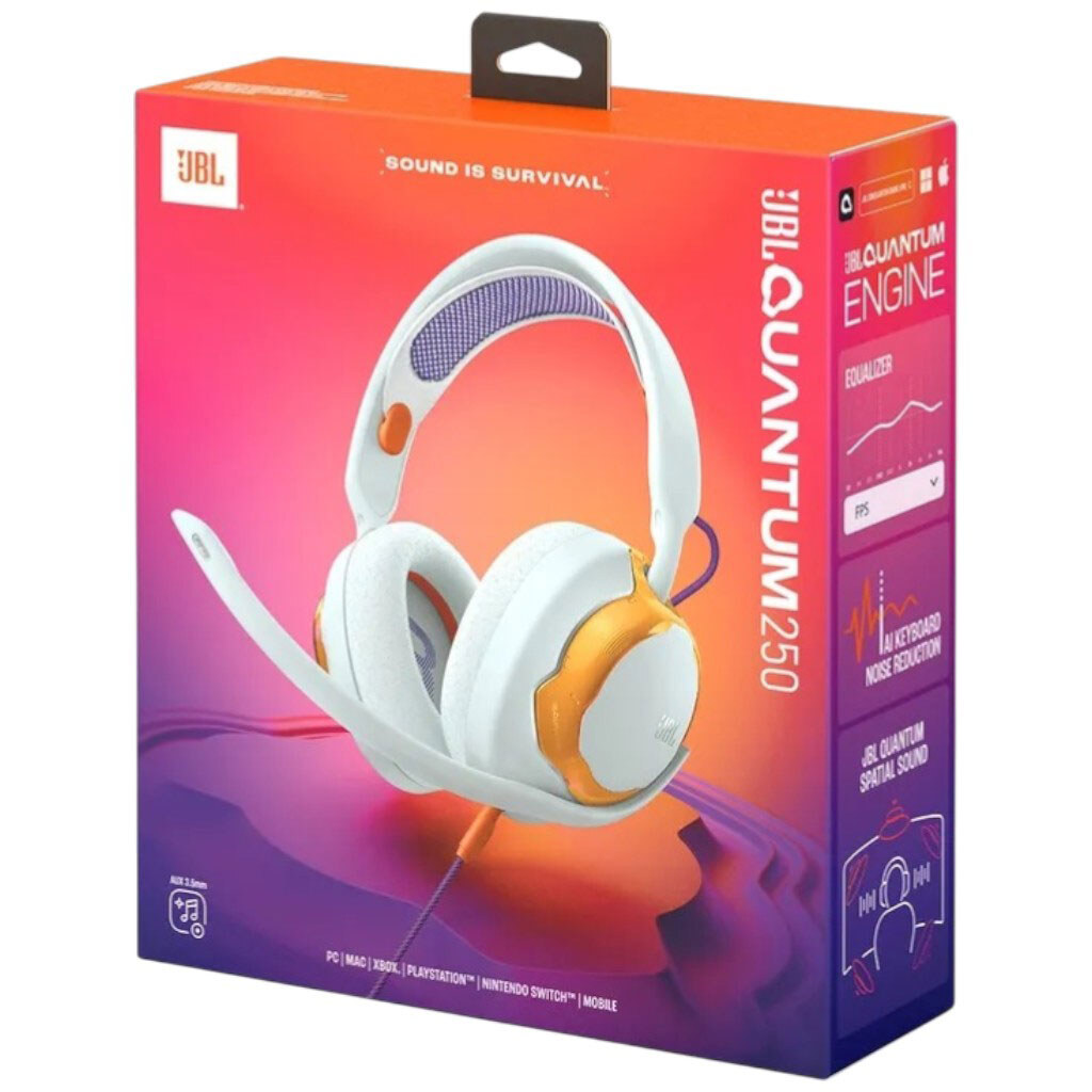Гарнітура JBL Quantum 250, З мікрофоном, Бірюзовий - № 8 Гарнітура JBL Quantum 250, З мікрофоном, Бірюзовий - № 8