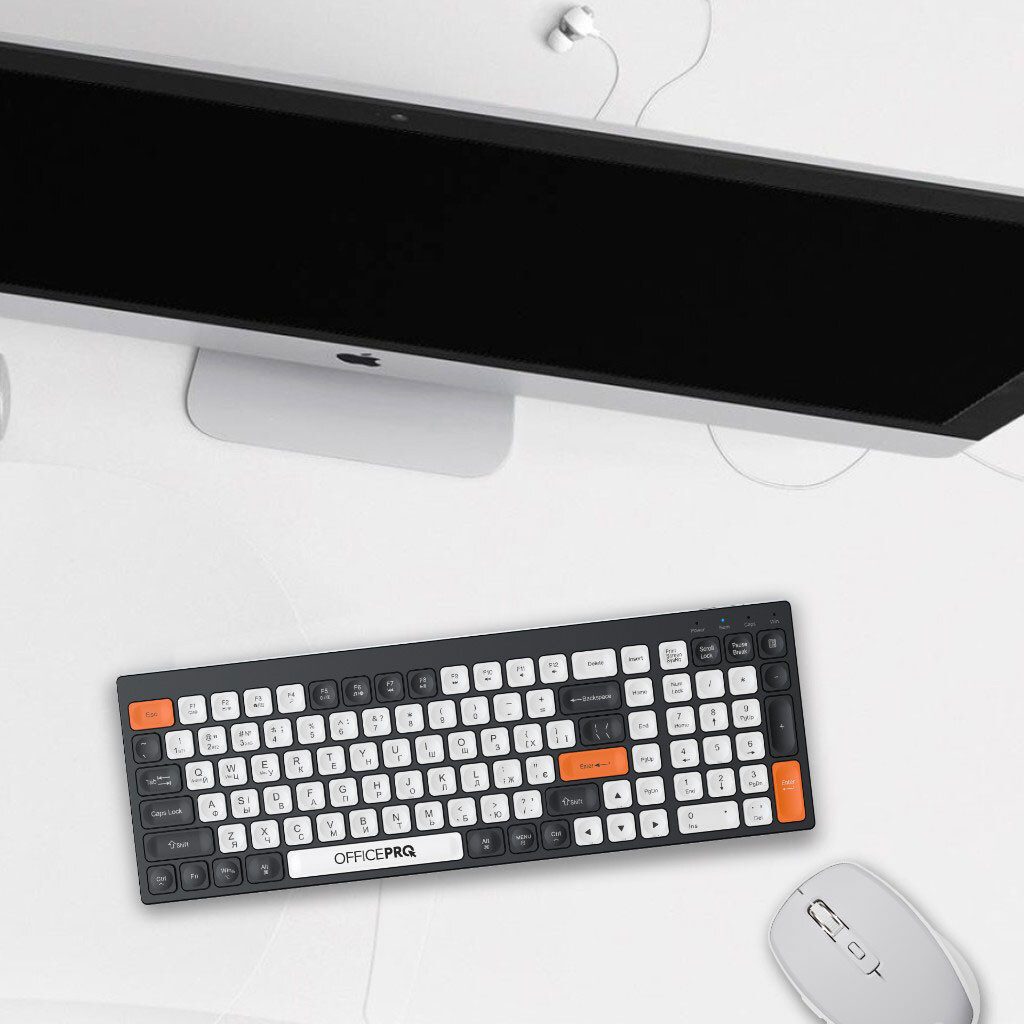 Клавиатура OfficePro SK985BO, Разноцветный - № 9 Клавиатура OfficePro SK985BO, Разноцветный - № 9