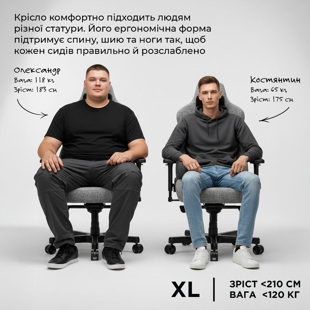 Крісло для геймерів Anda Seat Kaiser 3E Size XL, Чорний - № 10 Крісло для геймерів Anda Seat Kaiser 3E Size XL, Чорний - № 10