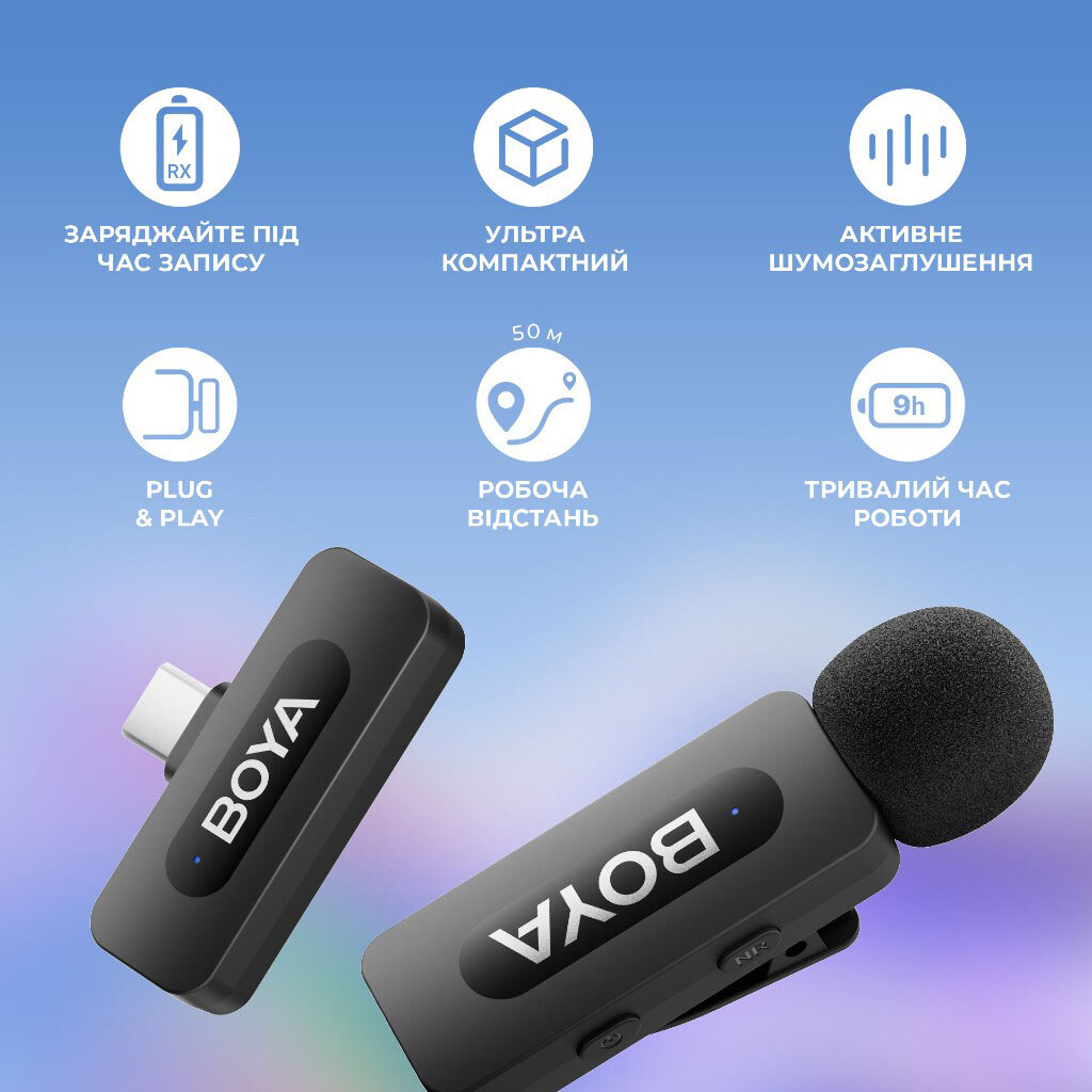 Микрофон BOYA BY-V20, Черный - № 13 Микрофон BOYA BY-V20, Черный - № 13
