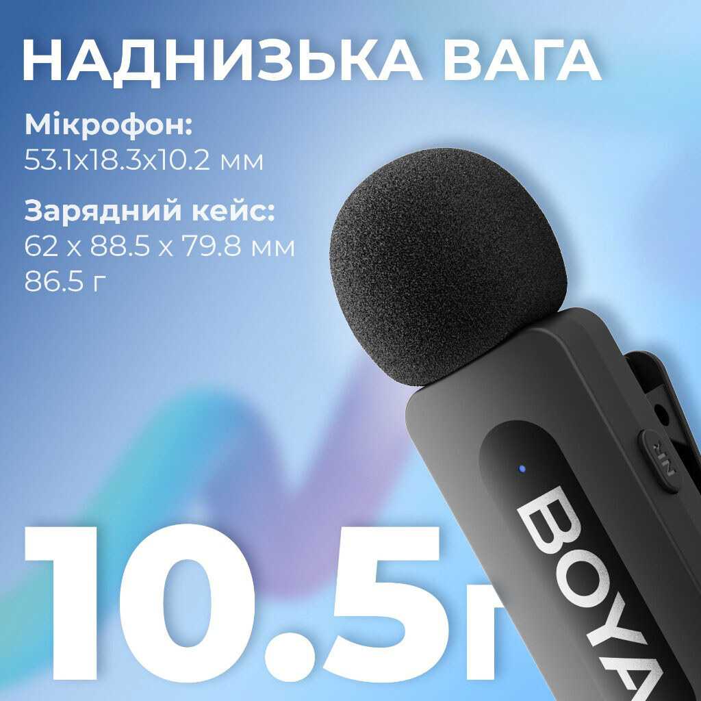 Мікрофон BOYA BY-V30, Чорний - № 6 Мікрофон BOYA BY-V30, Чорний - № 6