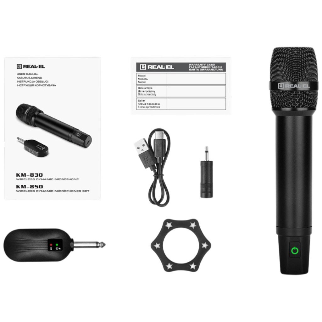 Микрофон REAL-EL KM-830, Черный - № 6 Микрофон REAL-EL KM-830, Черный - № 6