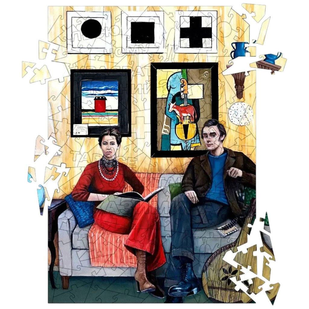 Пазл дерев'яний "В гостях у Малевича", UkrainianPuzzles - № 2 Пазл дерев'яний "В гостях у Малевича", UkrainianPuzzles - № 2